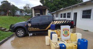 PF descobre posto clandestino de venda combustível contrabandeado