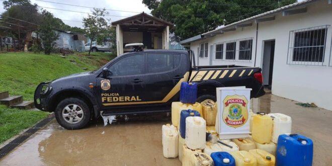PF descobre posto clandestino de venda combustível contrabandeado