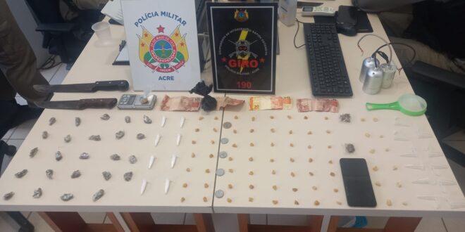 Traficante é preso vendendo drogas no bairro Base