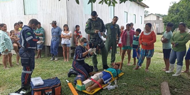 Samu e Ciopaer realizam resgate aéreo de adolescente indígena em Assis Brasil