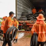 Cruzeiro do Sul firma parceria para destinar pneus inutilizados para reciclagem no Mato Grosso 2 Pneus usados de Cruzeiro do Sul são enviados para Mato Grosso para reciclagem