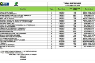 Sine disponibiliza 28 vagas de emprego nesta segunda-feira (15)