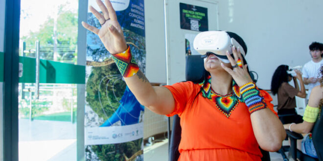 Realidade virtual leva público do Fórum Indígena à imersão no coração da Amazônia