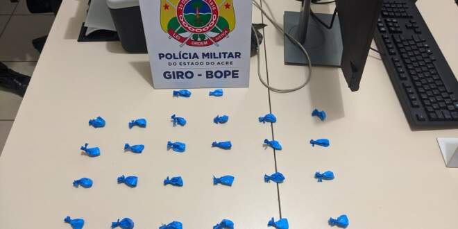 Menor é apreendido com cocaína em Rio Branco