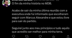 Após reunião, Jarude recebe liberação e anuncia saída do MDB