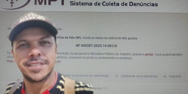 Ativista protocola pedido de investigação de empresas terceirizadas no Ministério Público do Trabalho