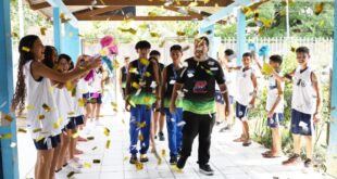 Escola Santa Maria II recepciona alunos que participaram dos jogos escolares