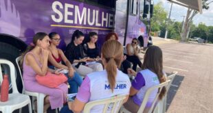 Secretaria da Mulher leva Ônibus Lilás a acadêmicas da UFAC