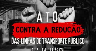 Estudantes universitários protestam contra redução na frota de ônibus em mais de 13 linhas