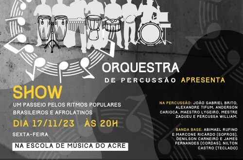 Orquestra de Percussão realiza show "Um Passeio pelos Ritmos Populares Brasileiros e Afrolatinos"