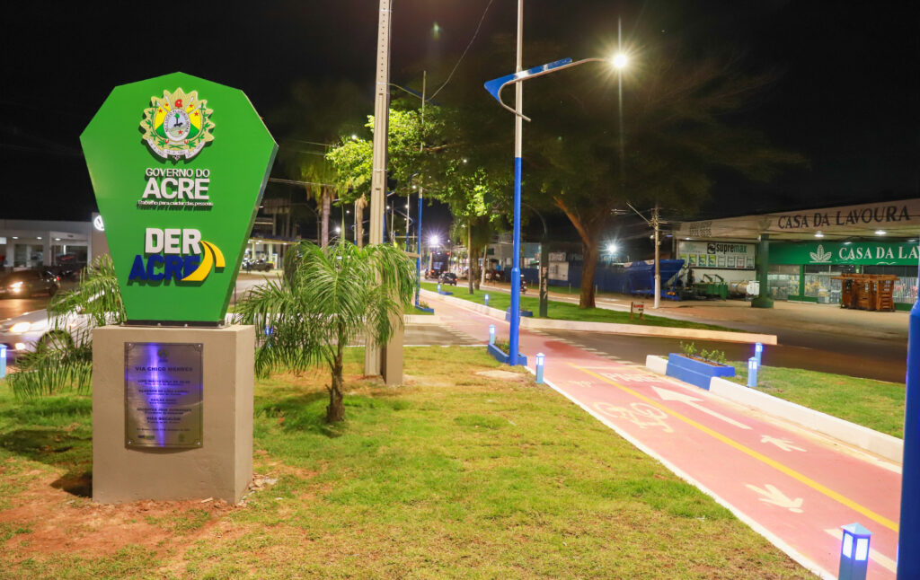 Revitalização transforma Via Chico Mendes em cartão-postal de Rio Branco