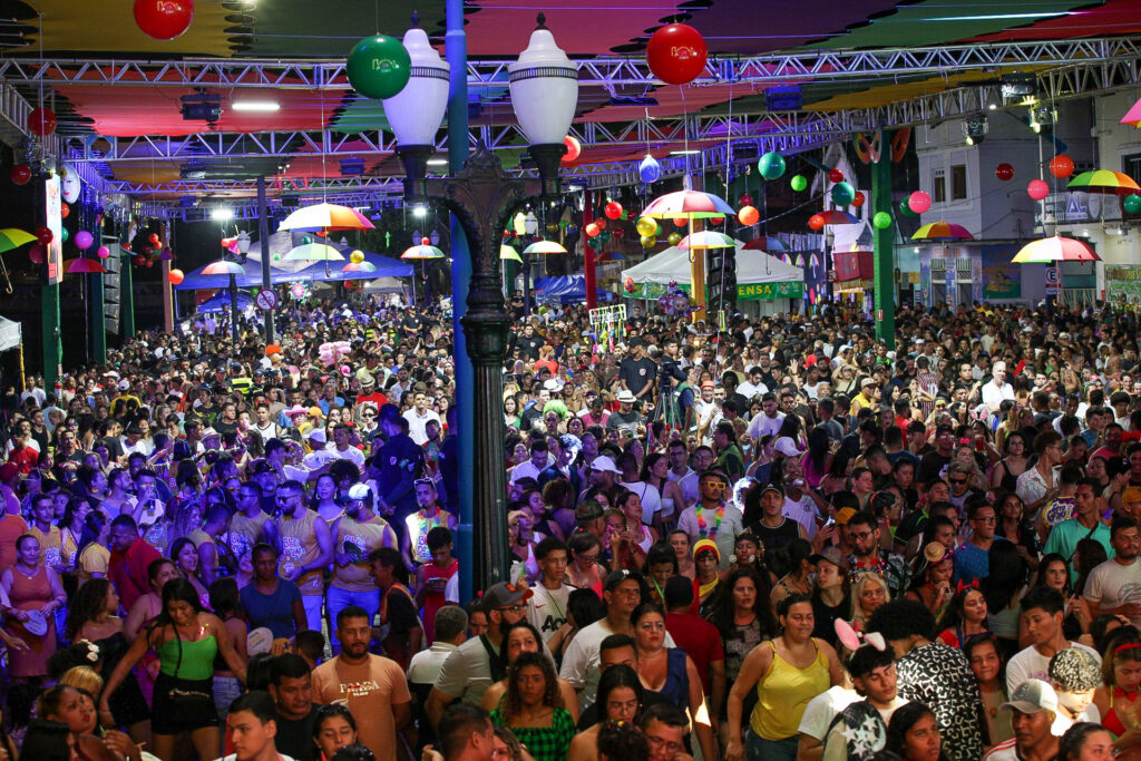 Show de Neguinho da Beija-Flor lota última noite do Carnaval da Família na Gameleira