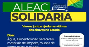 ALEAC inicia campanha para ajudar afetados pela enchente