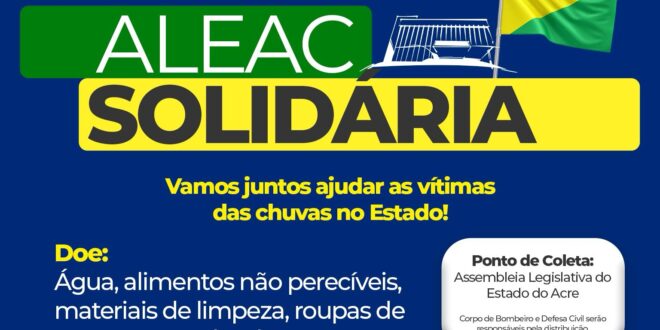 ALEAC inicia campanha para ajudar afetados pela enchente
