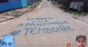 Morador da Sobral marca entradas de ruas abandonadas do bairro para alertar sobre perigos