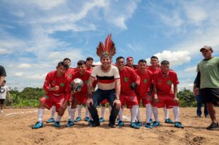 Com a presença do governador Gladson Cameli, Acre faz história ao ser o primeiro a receber Liga Indígena que será divulgada em mais 170 países
