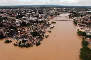 Nível do Rio Acre atinge 17,22m na manhã desta sexta-feira (01)