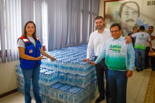 ALEAC entrega 3 mil kg de alimentos e 12 mil garrafas de água para afetados pela enchente