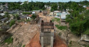 Governo finaliza pilares da Ponte da Sibéria em Xapuri