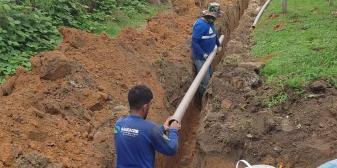 Obra de extensão da rede de água é concluída em Cruzeiro do Sul