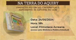 Hoje na Filmoteca: Pesquisadores lançam livro que retrata a presença da Capoeira no Acre