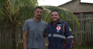 Homem que teve infarto se emociona ao reencontrar a equipe do Samu que o salvou