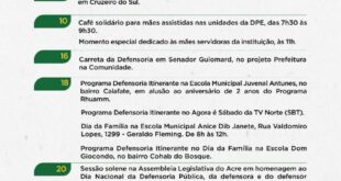 DPE/AC lança programação para o mês da Defensoria Pública
