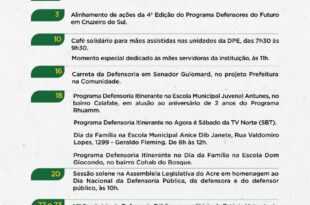 DPE/AC lança programação para o mês da Defensoria Pública