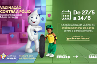 Campanha de vacinação contra paralisia infantil inicia nesta segunda-feira, 27