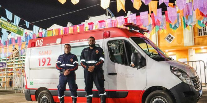 Atendimento Móvel de Urgência está presente durante todas as seis noites de Arraial Cultural