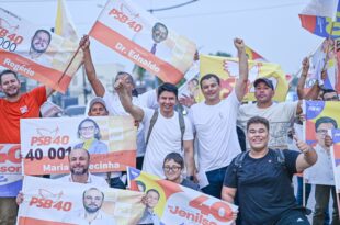 Jenilson Leite e Sanderson iniciam campanha rumo à Prefeitura de Rio Branco com bandeiraço