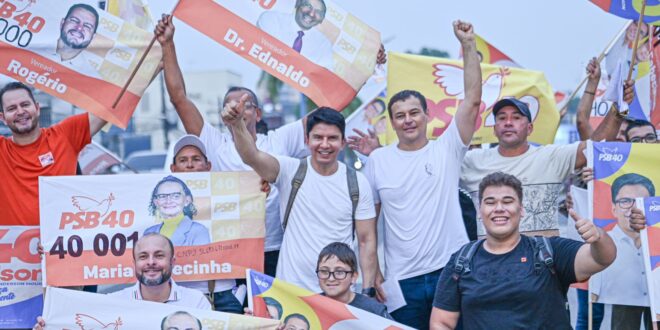 Jenilson Leite e Sanderson iniciam campanha rumo à Prefeitura de Rio Branco com bandeiraço