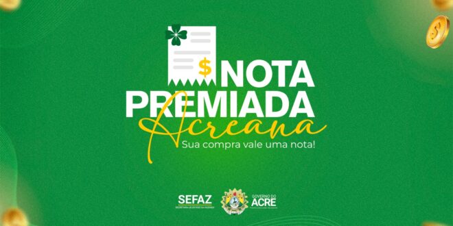 Sorteio turbo do Nota Premiada Acreana será realizado nesta quarta-feira, 22