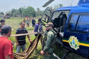 Segurança Pública realiza ação de resgate aeromédico em aldeia indígena