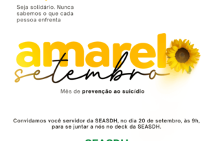 Vice-governadora lança ação no Setembro Amarelo para servidores da SEASDH