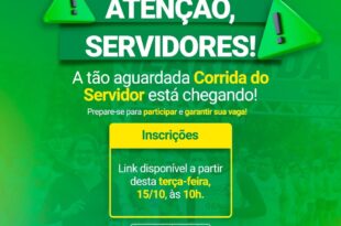 Inscrições para a Corrida do Servidor se iniciam nesta terça-feira, 15