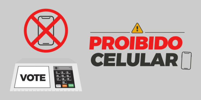 Eleitor não pode entrar na cabine de votação com celular; colinha pode