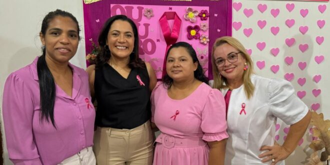 Governadora em exercício conscientiza servidores sobre a prevenção e diagnóstico precoce do câncer de mama e colo de útero