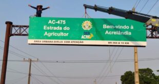 Rodovias AC-485 e AC-475 ganham novos pórticos