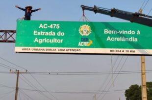 Rodovias AC-485 e AC-475 ganham novos pórticos