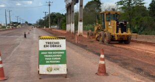 Deracre vistoria obras da nova entrada de Plácido de Castro