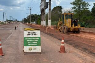 Deracre vistoria obras da nova entrada de Plácido de Castro