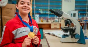 Aluna do Colégio Militar Dom Pedro II conquista medalha de ouro em projeto nacional de química