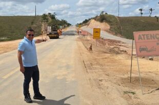 Gonzaga acompanha trabalhos de reconstrução da BR-364 e destaca serviço de qualidade realizado pelo DNIT