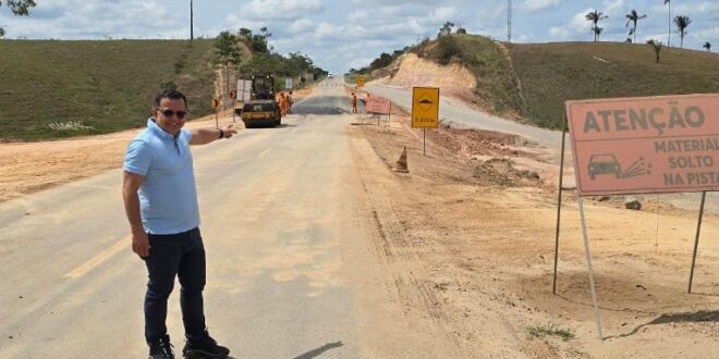 Gonzaga acompanha trabalhos de reconstrução da BR-364 e destaca serviço de qualidade realizado pelo DNIT