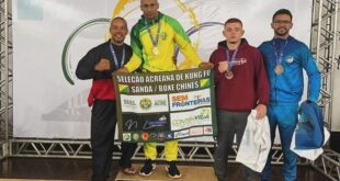 Seleção acreana de boxe chinês conquista tricampeonato brasileiro