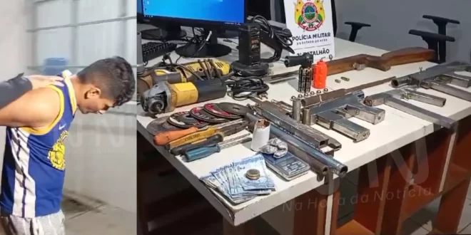 PM encontra oficina de fabricação de armas artesanais