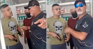 Discussão entre militares armados quase acaba em tragédia, em farmácia