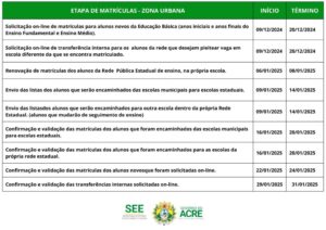 Matrículas e rematrículas de 2025 para a rede estadual iniciam em 09/12 2 Matrículas e rematrículas de 2025 para a rede estadual iniciam em 09/12