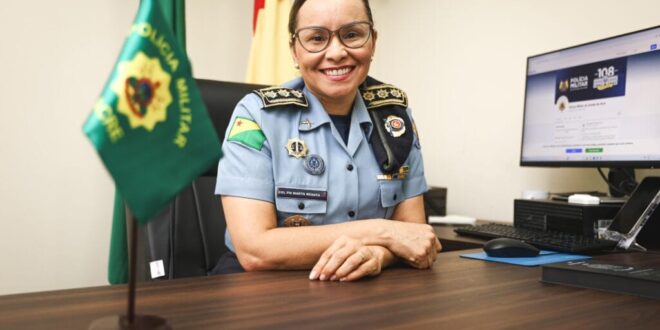Coronel Marta Renata Freitas assume hoje o comando da Polícia Militar do Acre